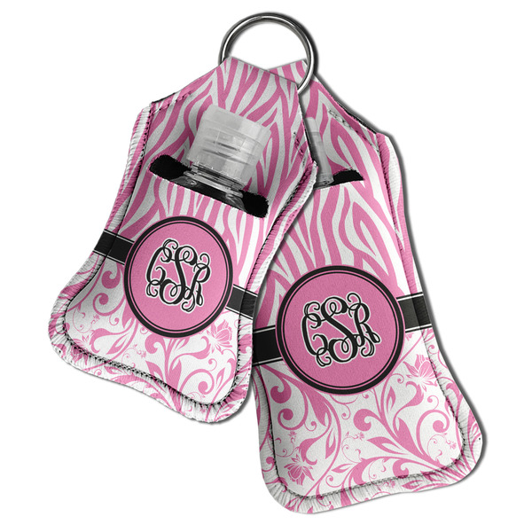 Zebra & Floral Sanitizer Holder Keychain - Both in Case (PARENT)