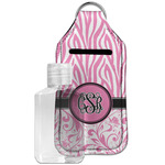 Zebra & Floral Hand Sanitizer & Keychain Holder - Large (Personalized)