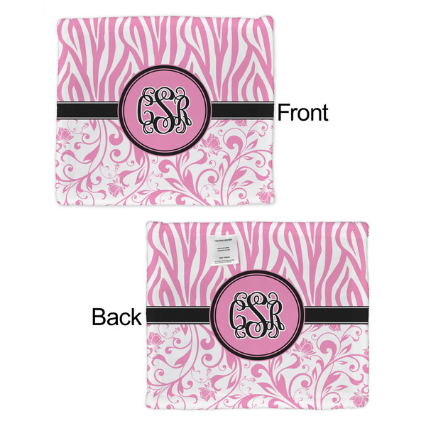 Zebra & Floral Security Blanket - Front & Back View