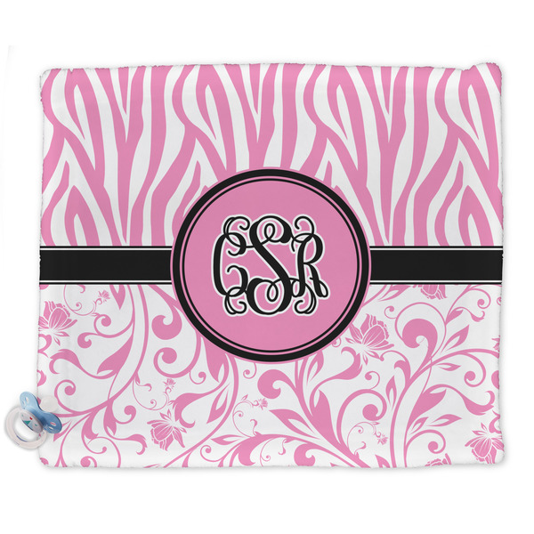 Custom Zebra & Floral Security Blankets - Double Sided (Personalized)
