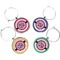 Zebra & Floral Wine Charms (Set of 4) (Personalized)
