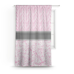 Zebra & Floral Sheer Curtain (Personalized)