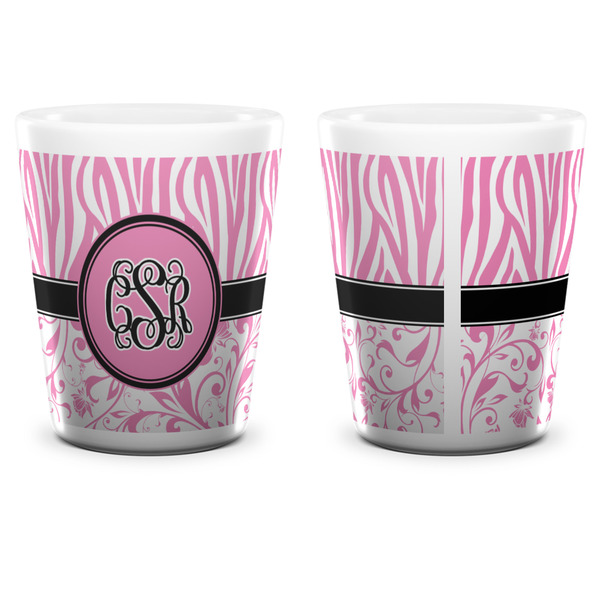 Zebra & Floral Shot Glass - White - APPROVAL