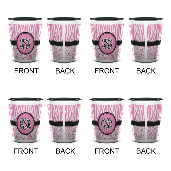 Zebra & Floral Shot Glassess - Two Tone - Set of 4 - APPROVAL