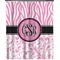 Zebra & Floral Extra Long Shower Curtain - 70"x84" (Personalized)