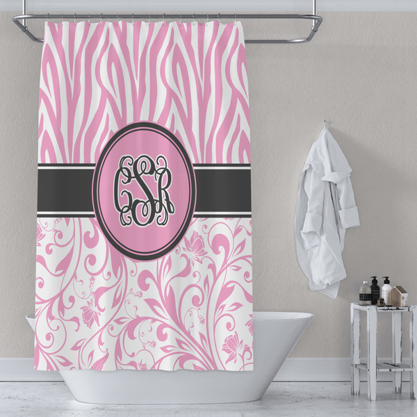 Zebra & Floral Shower Curtain Lifestyle