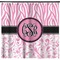 Zebra & Floral Shower Curtain - 71" x 74" (Personalized)