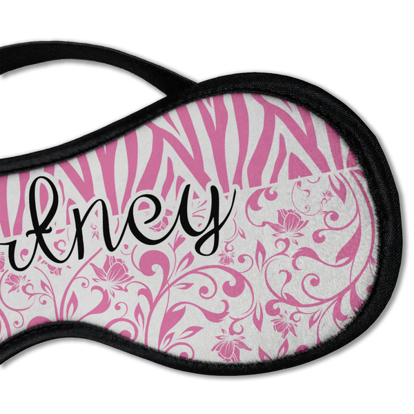 Zebra & Floral Sleeping Eye Mask - DETAIL Large