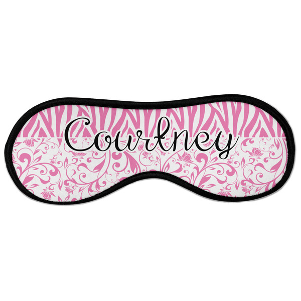 Zebra & Floral Sleeping Eye Mask - Front Large