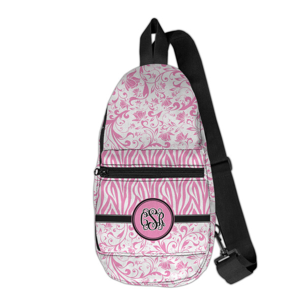 Custom Zebra & Floral Sling Bag (Personalized)