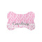 Zebra & Floral Bone Shaped Dog Food Mat (Small) (Personalized)