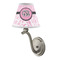 Zebra & Floral Small Chandelier Lamp - LIFESTYLE (on wall lamp)