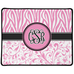 Zebra & Floral Large Gaming Mouse Pad - 12.5" x 10" (Personalized)