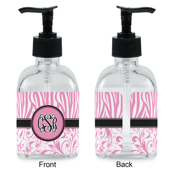 Zebra & Floral Glass Soap/Lotion Dispenser - Approval