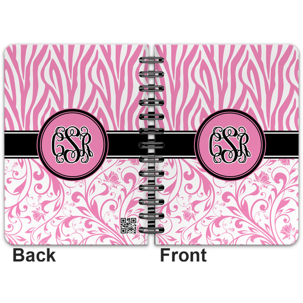 Zebra & Floral Spiral Journal 5 x 7 - Apvl