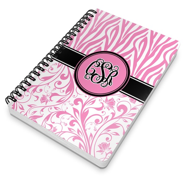 Zebra & Floral Spiral Journal 7 x 10 - Main