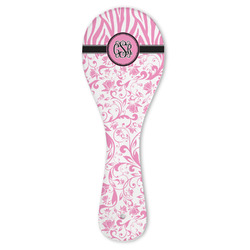 Zebra & Floral Ceramic Spoon Rest (Personalized)
