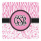 Zebra & Floral Square Decal - Medium (Personalized)