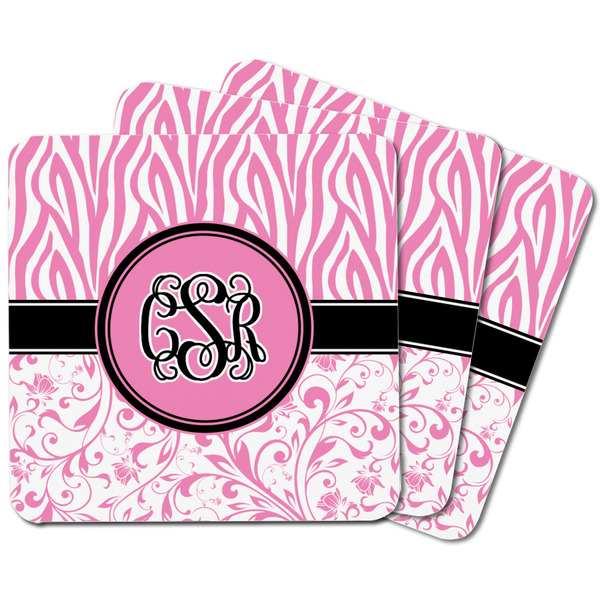 Zebra & Floral Square Fridge Magnet - MAIN