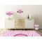 Zebra & Floral Square Wall Decal Wooden Desk