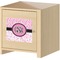Zebra & Floral Square Wall Decal on Wooden Cabinet