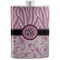 Zebra & Floral Stainless Steel Flask (Personalized)