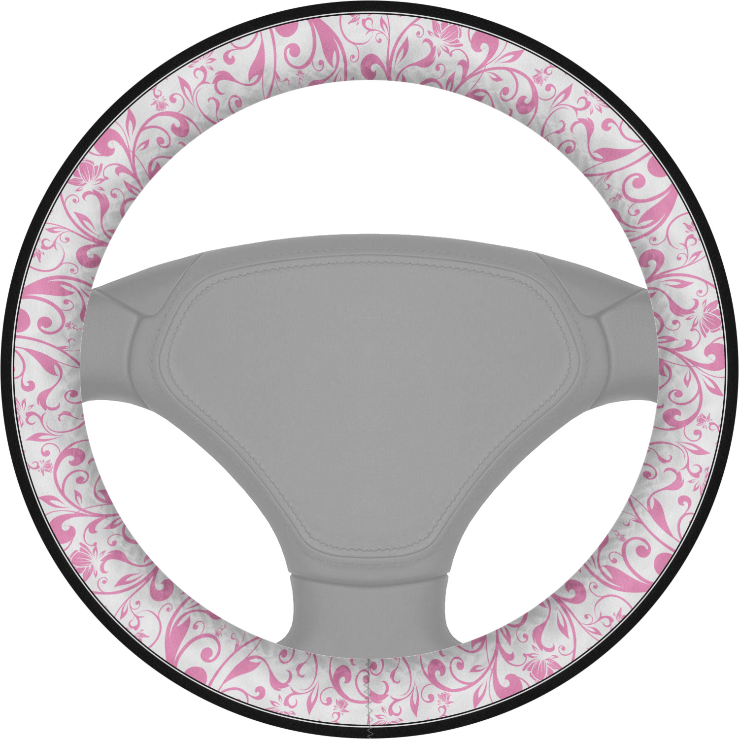 Custom Zebra & Floral Steering Wheel Cover YouCustomizeIt