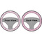 Zebra & Floral Steering Wheel Cover- Front and Back