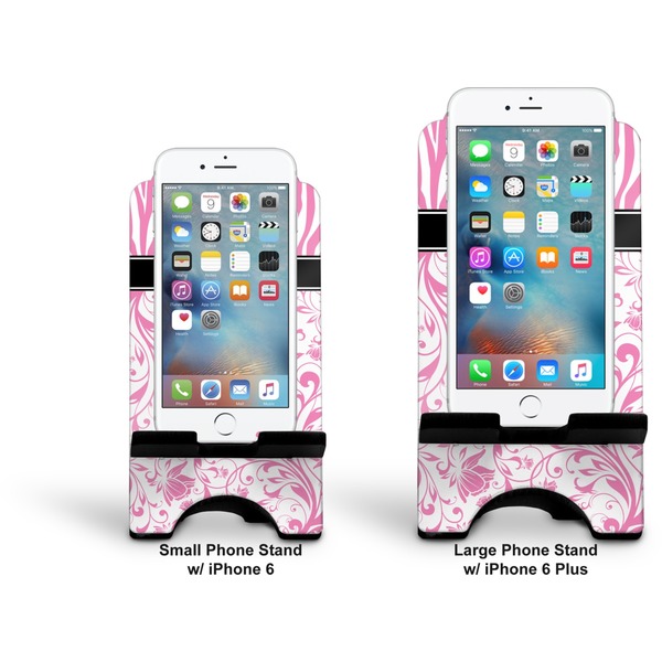Zebra & Floral Stylized Phone Stand - Comparison