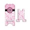 Zebra & Floral Stylized Phone Stand - Front & Back - Small