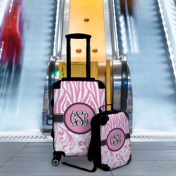Zebra & Floral Suitcase Set 4 - IN CONTEXT