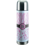 Zebra & Floral Stainless Steel Thermos (Personalized)