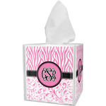 Zebra & Floral Tissue Box Cover (Personalized)