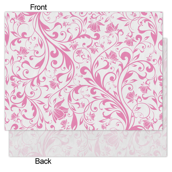 Zebra & Floral Tissue Paper - Heavyweight - Medium - Front & Back