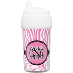 Zebra & Floral Sippy Cup (Personalized)