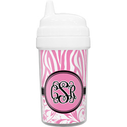 Zebra & Floral Sippy Cup (Personalized)