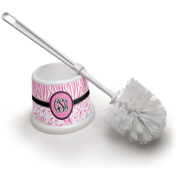 Custom Zebra & Floral Toilet Brush (Personalized)