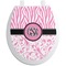 Zebra & Floral Toilet Seat Decal (Personalized)