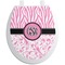 Zebra & Floral Toilet Seat Decal (Personalized)
