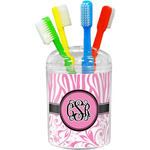 Zebra & Floral Toothbrush Holder (Personalized)