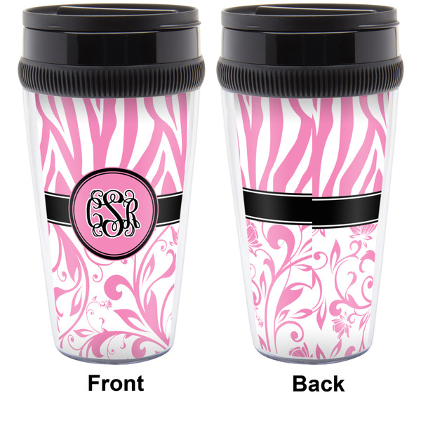 Zebra & Floral Travel Mug Approval (Personalized)
