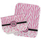 Zebra & Floral Burp Cloths - Fleece - Set of 2 w/ Monogram