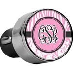 Zebra & Floral USB Car Charger (Personalized)