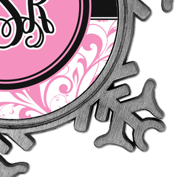 Zebra & Floral Vintage Snowflake - Detail