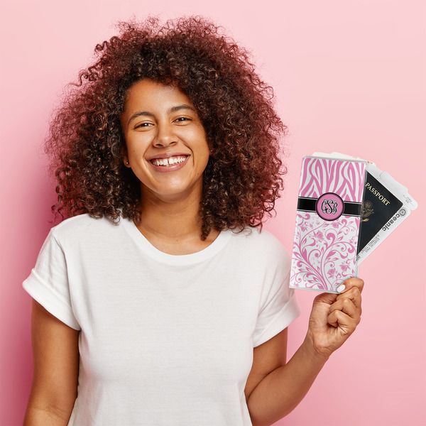 Zebra & Floral Vinyl Document Holder - LIFESTYLE