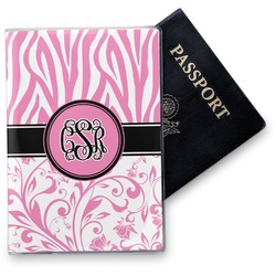 Zebra & Floral Vinyl Passport Holder (Personalized)