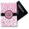 Zebra & Floral Vinyl Passport Holder - Front