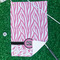Zebra & Floral Waffle Weave Golf Towel - In Context