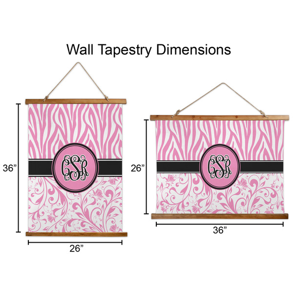 Zebra & Floral Wall Hanging Tapestries - Parent/Sizing