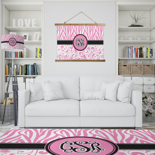 Zebra & Floral Wall Hanging Tapestry - IN CONTEXT